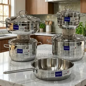 Korkmaz Stainless Steel Pot With Frying Pan
