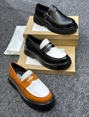 Original Zara Chunky Sole Leather Shoes For Men