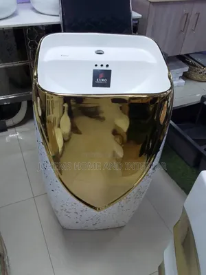 Premium White Gold Designer Pedestal Wash Basin