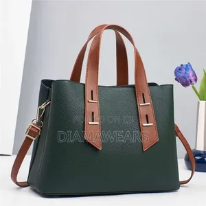 Green Colour Mixed Ladies Hamd Bag