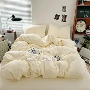 100% American Cotton Cream Bedsheet Duvet Set (6x6)