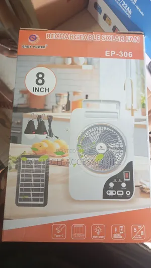 8inches Table/Desk Rechargeable Solar Fan