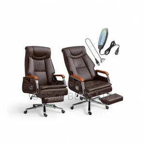 High-back  Executive  Massaging  Office  Chair  - Brown