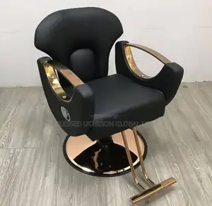 Luxury Black and Gold Barbing Chair