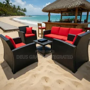 Modern Outdoor Lounge Set – Plastic Rattan Sofa – Lekki
