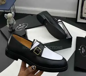 Prada Brushed Leather Loafers With Buckle Strap
