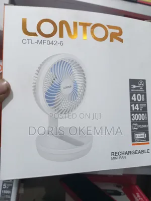 Lontor CTL-Mf042-6 Foldable Rechargeable Mini Fan – 3000mah