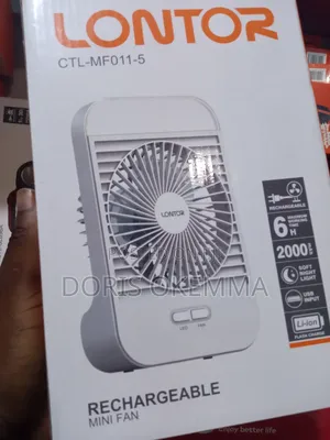 Lontor CTL-Mf011-5 Rechargeable Mini Fan – 2000mah Soft Night Light