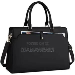 Black Extra Large Lap Top Office Work Hand Bag