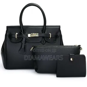 Black 3 in 1 Ladies Hand Bags