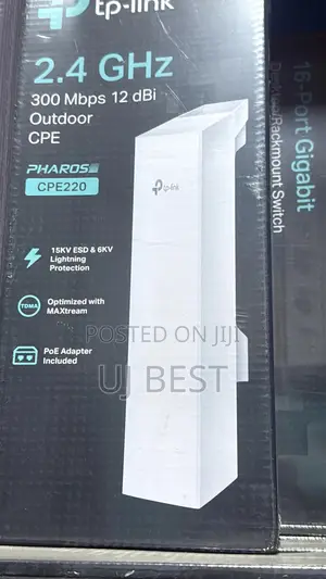 Tp-Link 2.4ghz 300mbps 12dbi Outdoor Cpe (Pharos Cpe220)