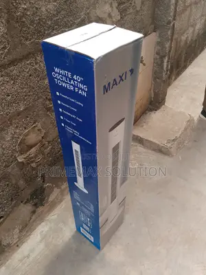 Maxi 40 Inch White Tower Fan – Sleek Silent