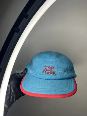 Flat Brim Face Cap - Black Blue.
