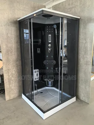 Premium Square Shower Room With Black Frame