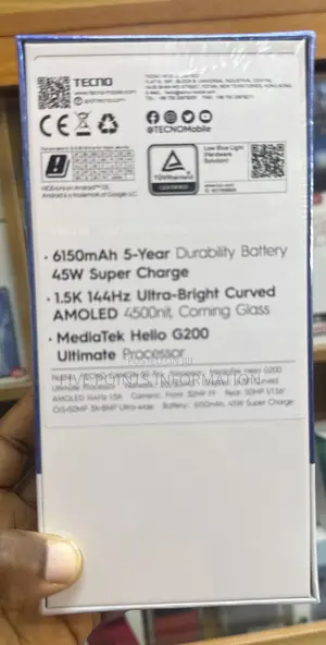 New Tecno Camon 50 Pro 256 GB Black