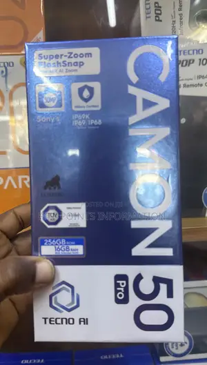 New Tecno Camon 50 Pro 256 GB Black