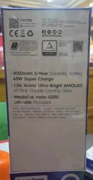 New Tecno Camon 50 256 GB Black