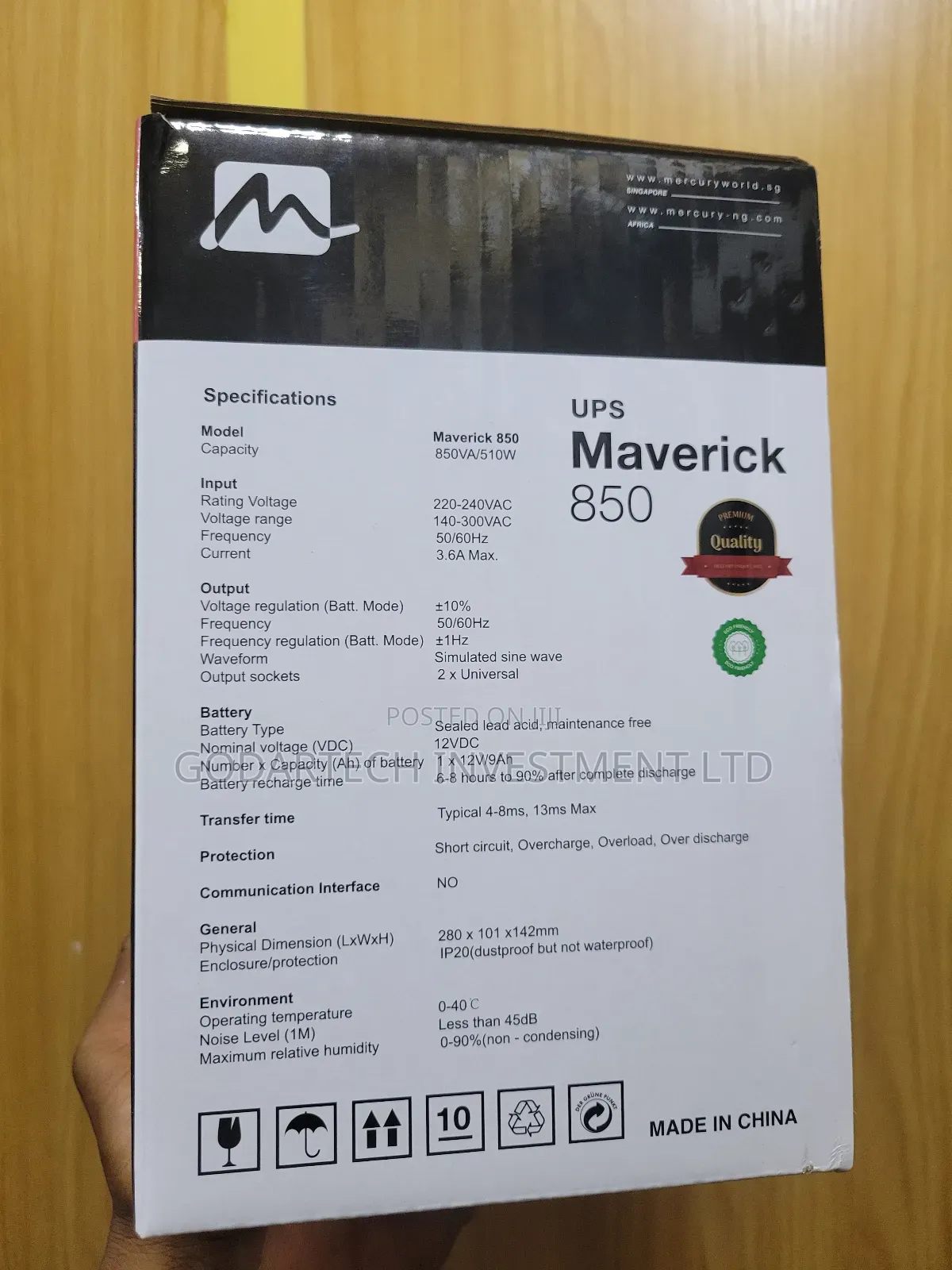Mercury Ups 850va