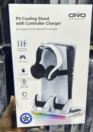 Ps5 Console Cooling Stand With Controller Charger for All Ps5 Consoles