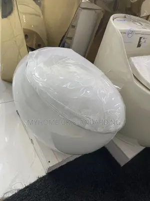 The Original England White Egg Shape Water Closet Set