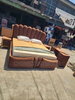 5ft Six by Six Set of Upholstery Padded Bed
