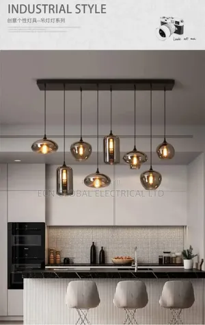 Smoke Grey Glass Pendant Light (Modern Led Hanging Lamp)