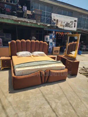 Six By Six Set Of Padded Bed Stand.