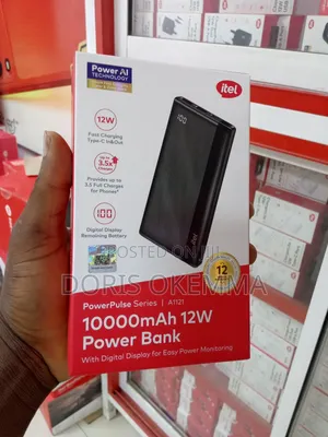 Itel Powerpulse Series A1121 10,000mah Power Bank Fast Charge 3 Ports