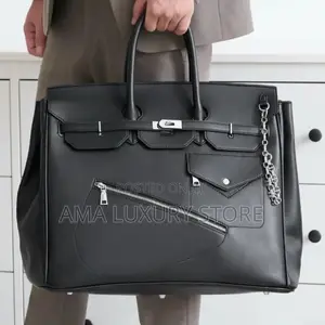 Luxury Unisex Leather Duffle Bag) Travel Bags