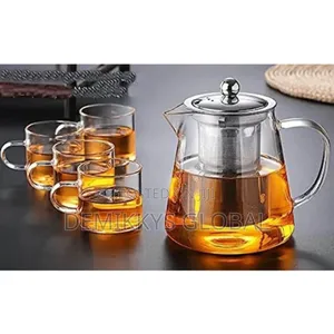 Tea Cup Set With Pot -5pcs -1 Litre