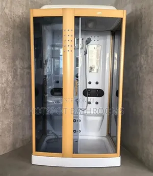 Luxury Gold Steam Shower Room With Massage Jets 90*120