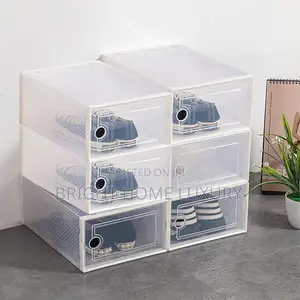 6pcs Transparent Shoe Storage Box