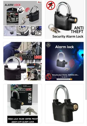 Heavy Duty Alarm Padlock – Anti-Theft Security Lock With Loud Siren.