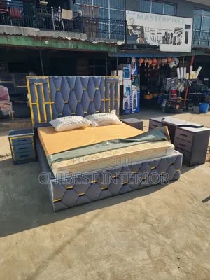 Padded 6by6 Grey Set of Bed.