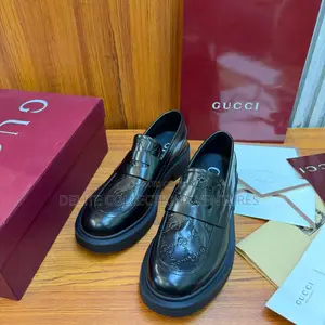 Luxury Update  Gucci Enki Gg Leather Platform Moccasin.