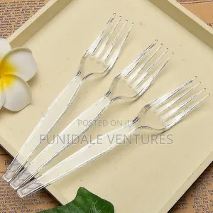 100pcs Heavy Duty Transparent Forks