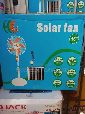 16 Inches Solar Standing Fan Is Available With Solar Panels and Bulbs