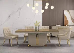 Luxury Dining Set By 6seaters With Glass Top
