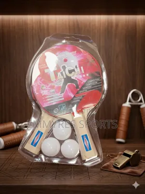 Set of Table Tennis Bats With Eggs