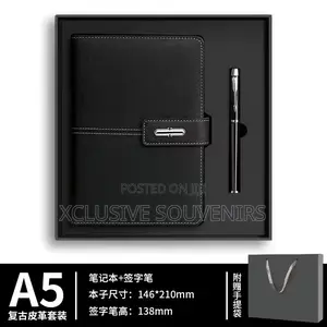 Customizable A5 Pu Leather Note Book Corporate Gift Set