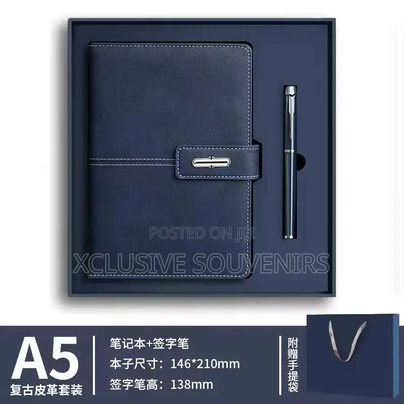 Customizable A5 Pu Leather Note Book Corporate Gift Set