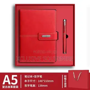 Customizable A5 Pu Leather Note Book Corporate Gift Set