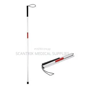 Reflective White Cane With Comfortable Grip Handle