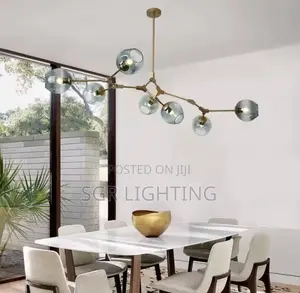 Nordic Branched Molecular Chandeliers Modern Glass Ball Pendant Lamp