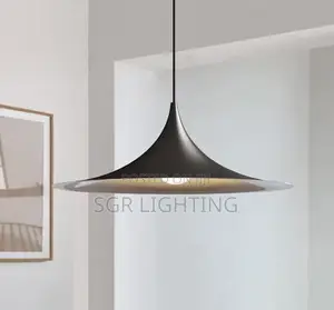 Modern Metal Horn Shaped Black Lamp