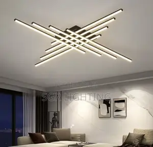 Modern Luxury Ceiling Lamp, Creative Linear Chandelier