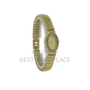 Elgin Oval Women's Gold Tone Crystal Elegance Analog Watch