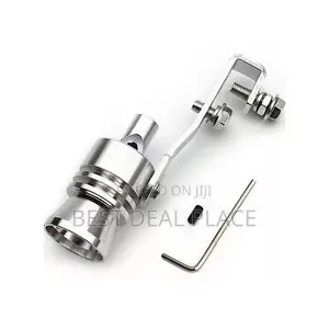 Car Turbo Whistle Muffler Exhaust Sound Booster - Silver