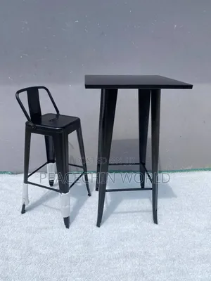 Metal Stool and Table