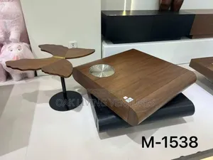 2in1 Wooden Center Table With Sidestool